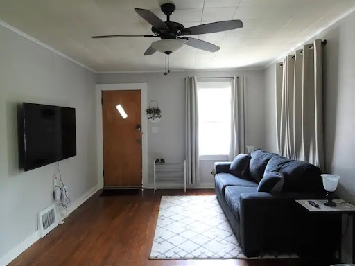 Living room of a long term rental property.